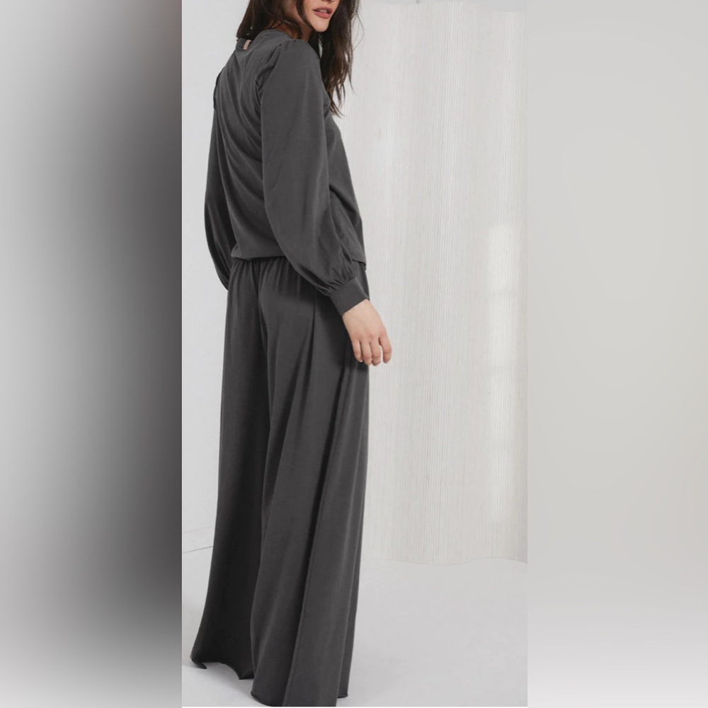 Lunya Organic Pima Wide Leg Pant / Grey / Size S / SOLD OUT